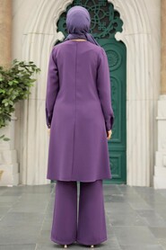 Dark Lila Hijab Double Suit 52301KLILA - Thumbnail