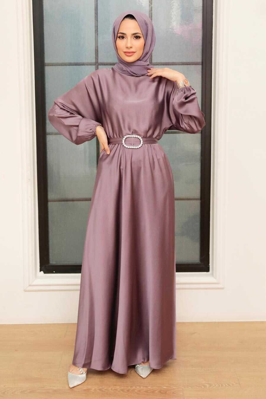 Dark Lila Hijab Dress 5727KLILA