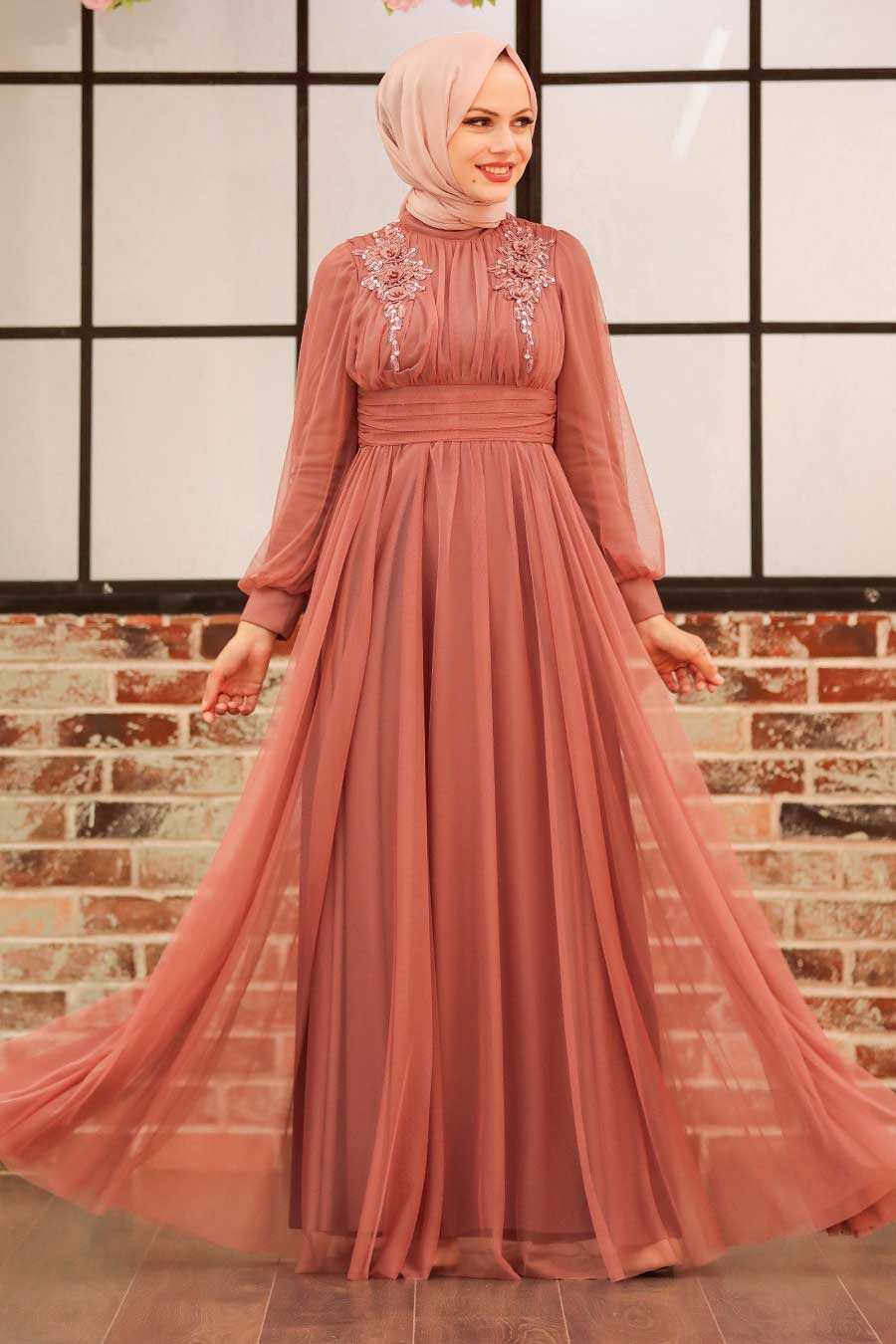 salmon pink dress