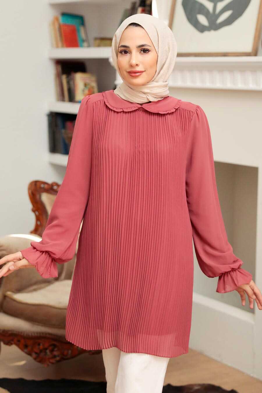 Dark Salmon Pink Hijab Tunic 20621KSMN