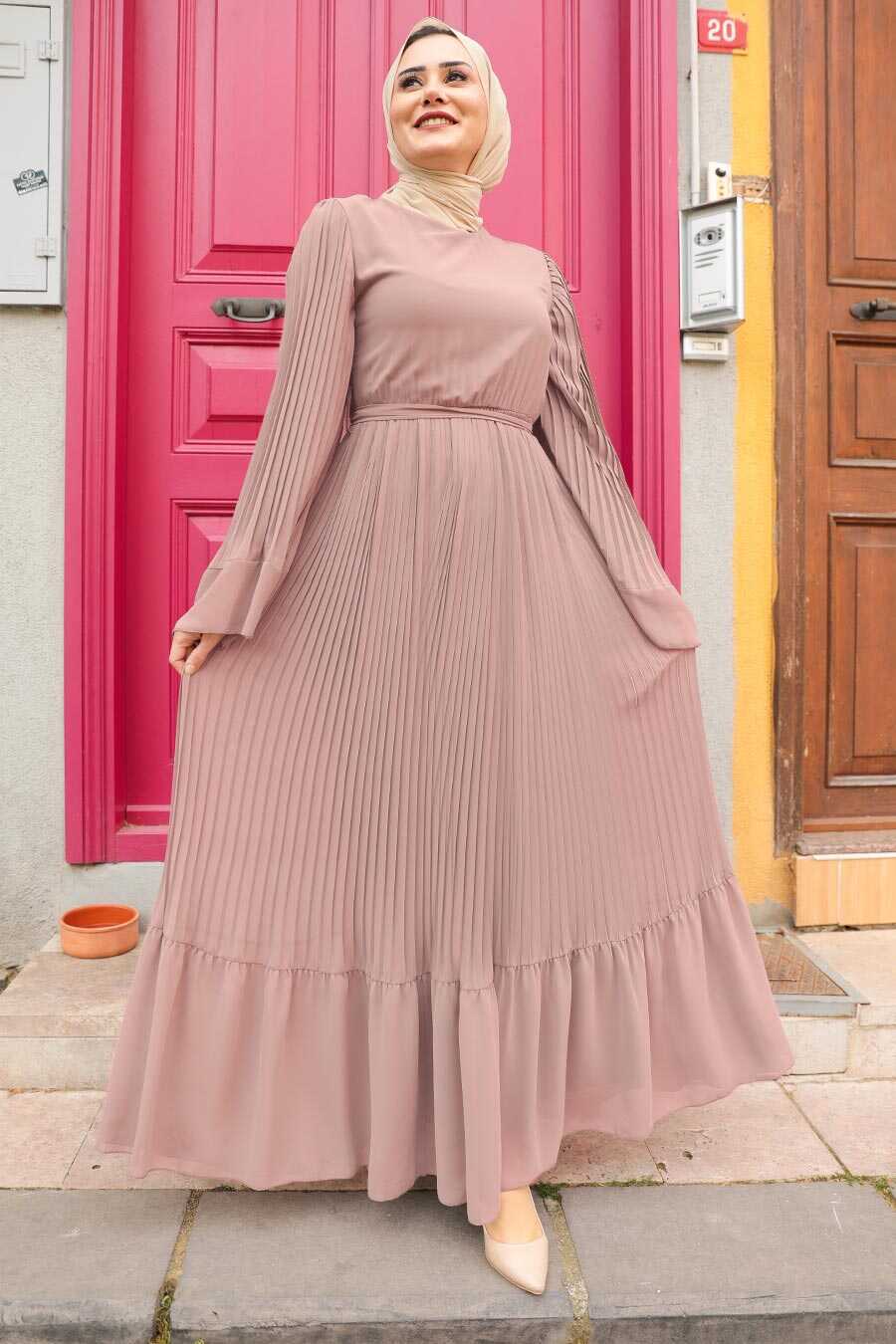 Dusty Rose Hijab Dress 2884GK
