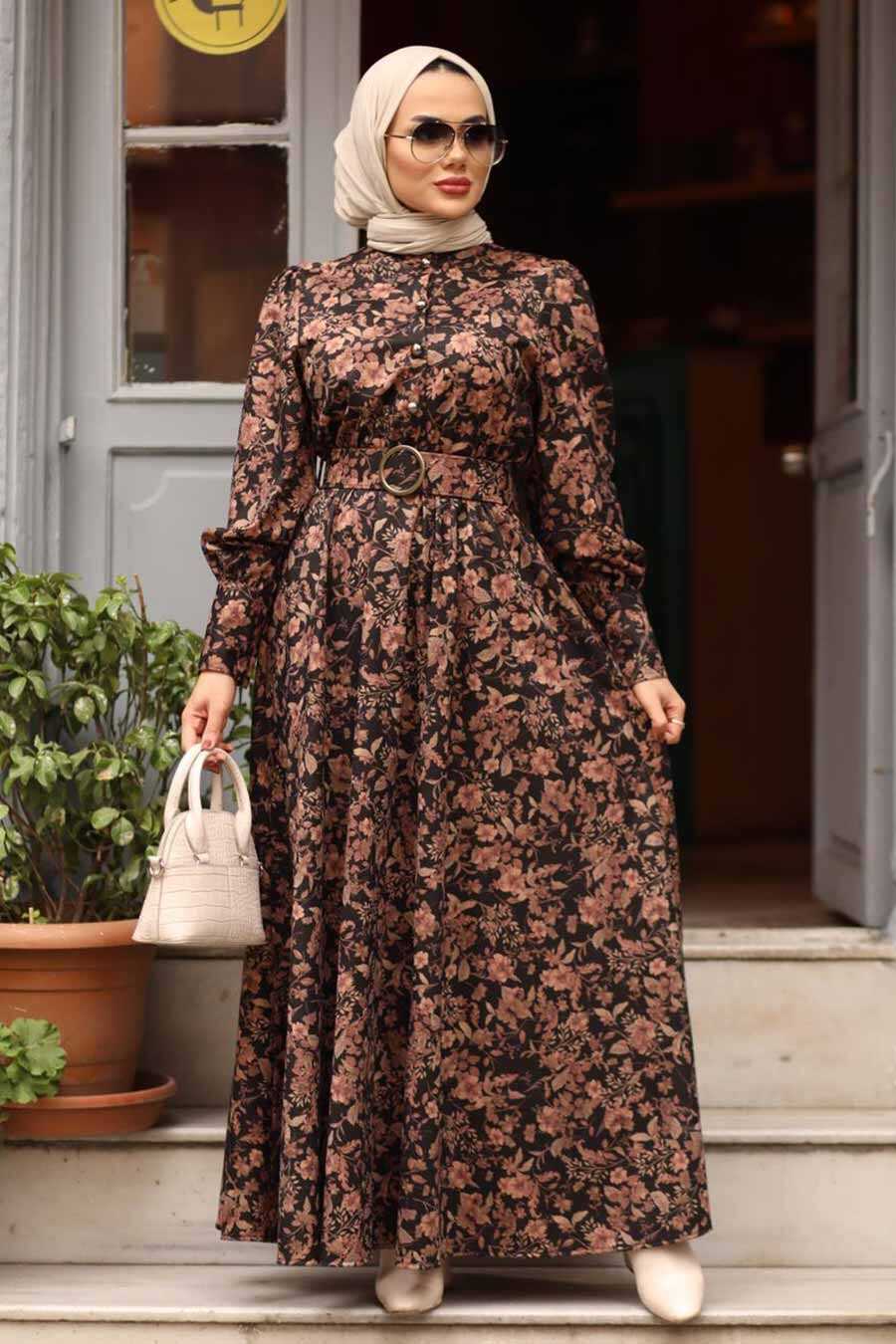 Dusty Rose Hijab Dress 44671GK - Neva-style.com