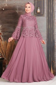 Neva Style - Long Dusty Rose Modest Wedding Dress 20671GK - Thumbnail