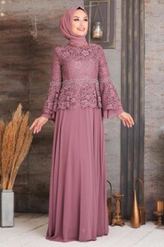 Neva Style - Long Dusty Rose Modest Wedding Dress 20671GK - Thumbnail