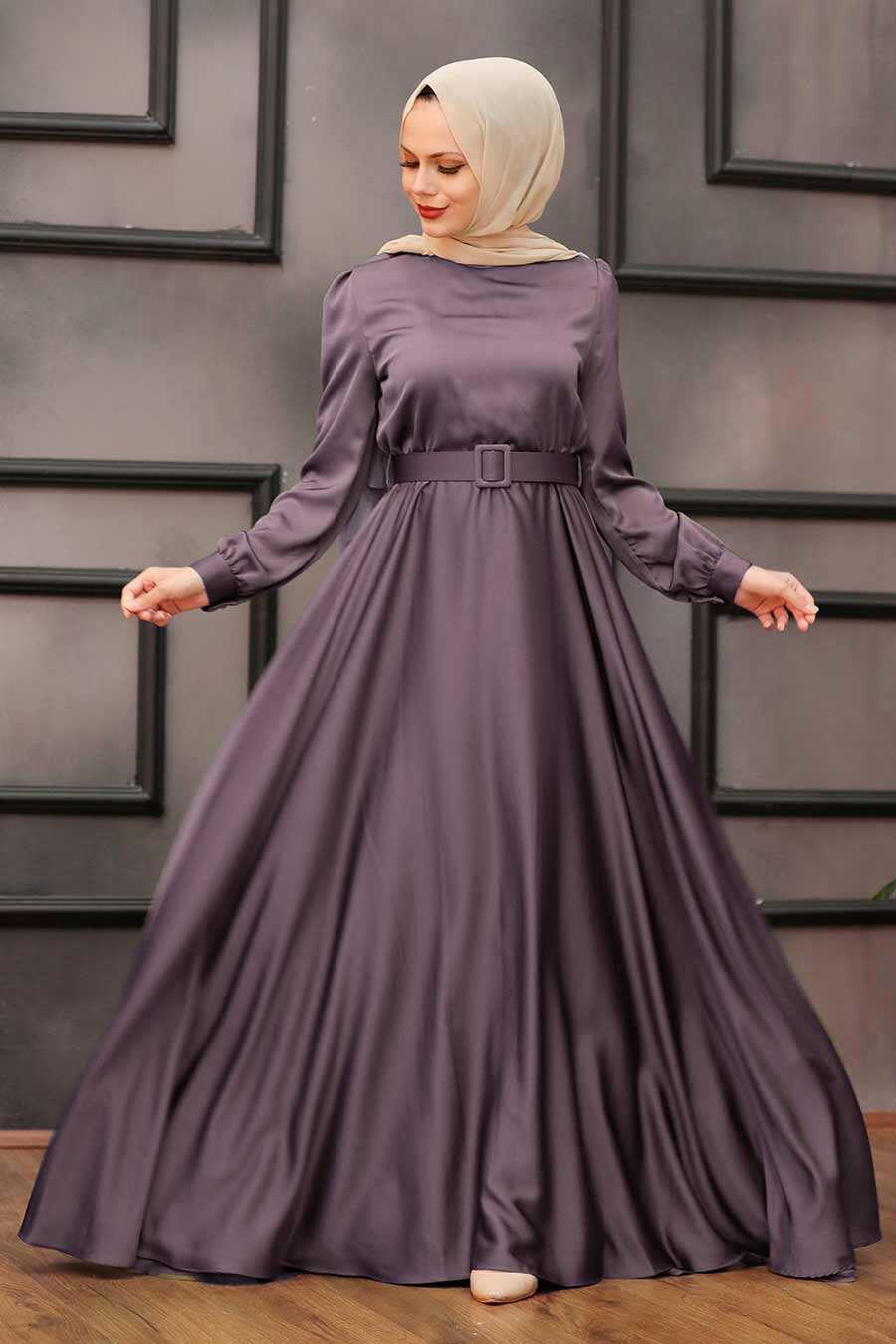 Dusty Rose Hijab Evening Dress 28890GK