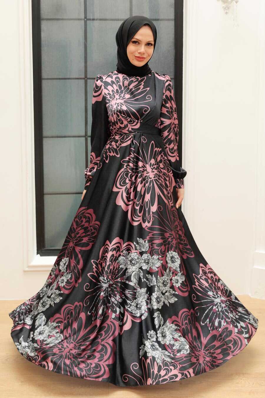 Neva Style - Luxury Dusty Rose Islamic Bridesmaid Dress 3432GK