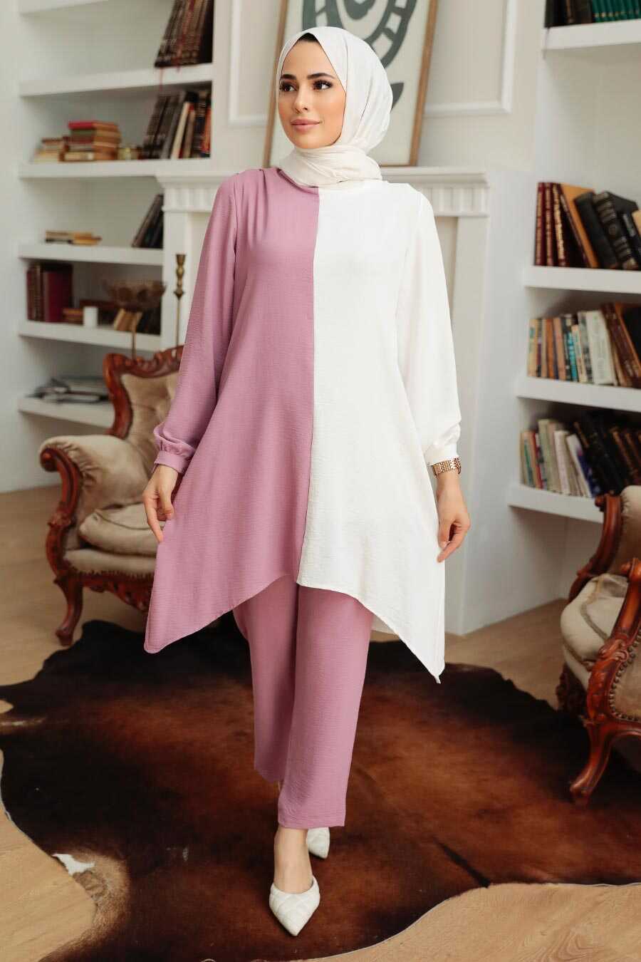 Dusty Rose Hijab Suit Dress 1307GK