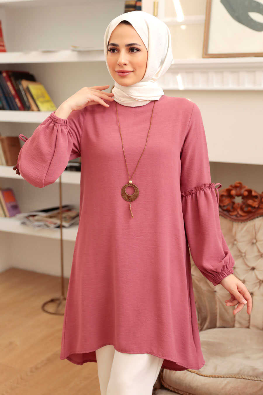 Dusty Rose Hijab Tunic 40661GK