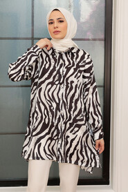 Ecru Hijab Tunic 10460E - Thumbnail
