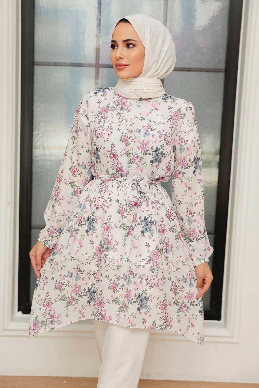 Ecru Hijab Tunic 5704E