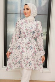Ecru Hijab Tunic 5704E - Thumbnail