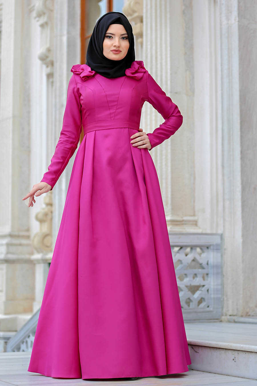 Neva Style - Luxury Fuchsia Muslim Evening Dress 2406F