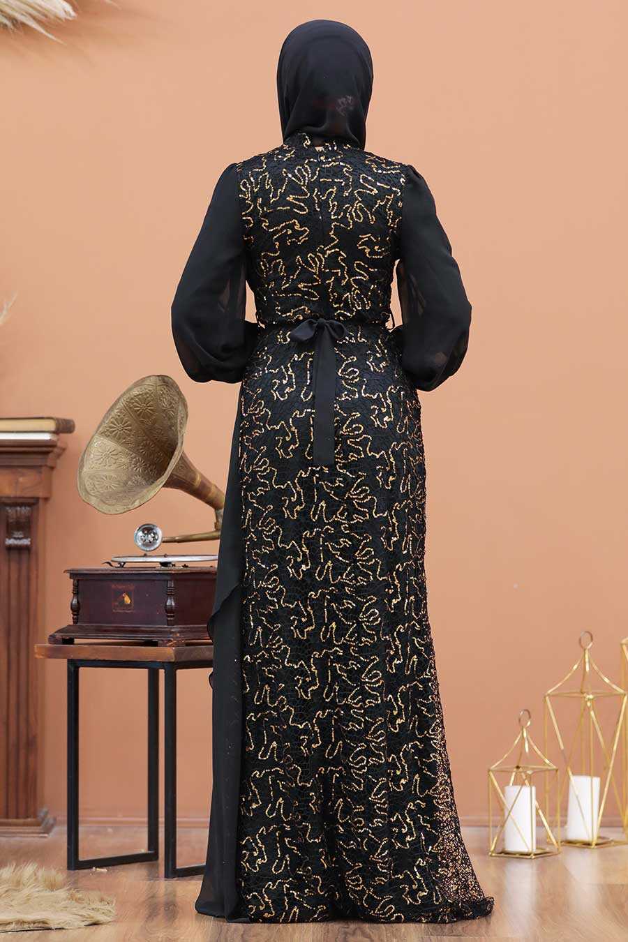 Neva Style - Elegant Gold Islamic Clothing Prom Dress 5516GOLD