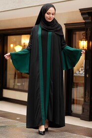Green Hijab Abaya 55510Y - Thumbnail