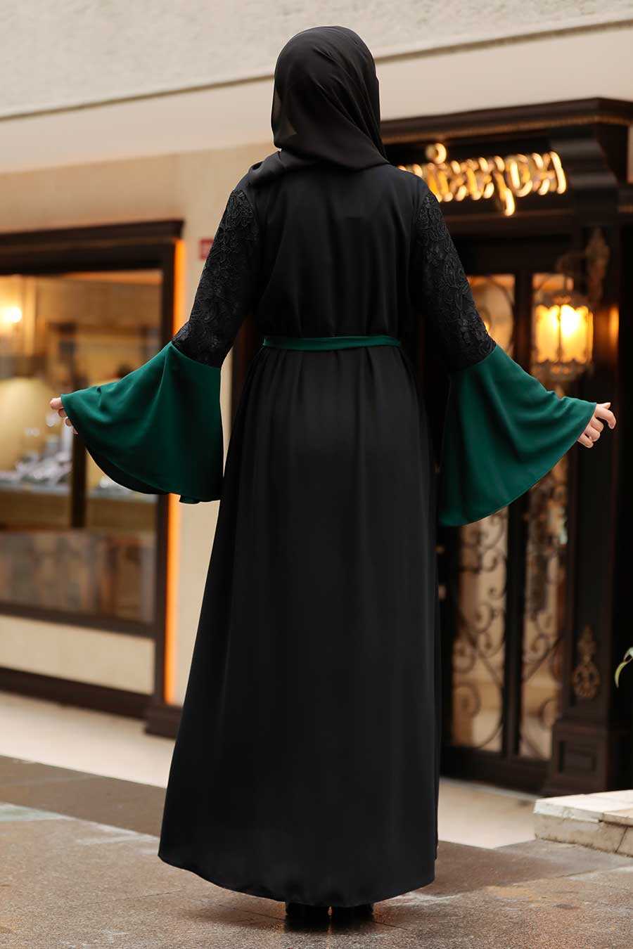 Green Hijab Abaya 55510Y