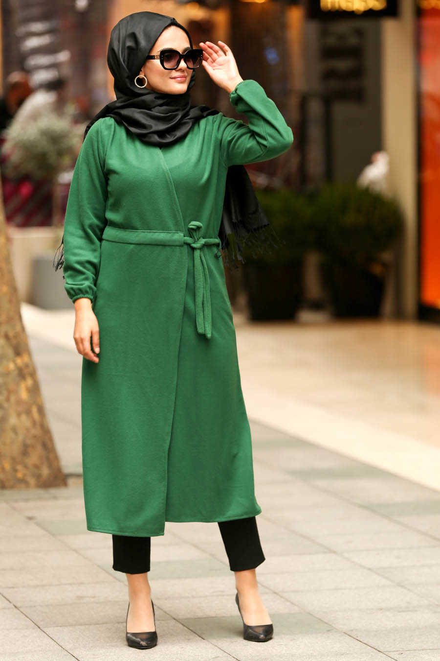 green hijab outfit