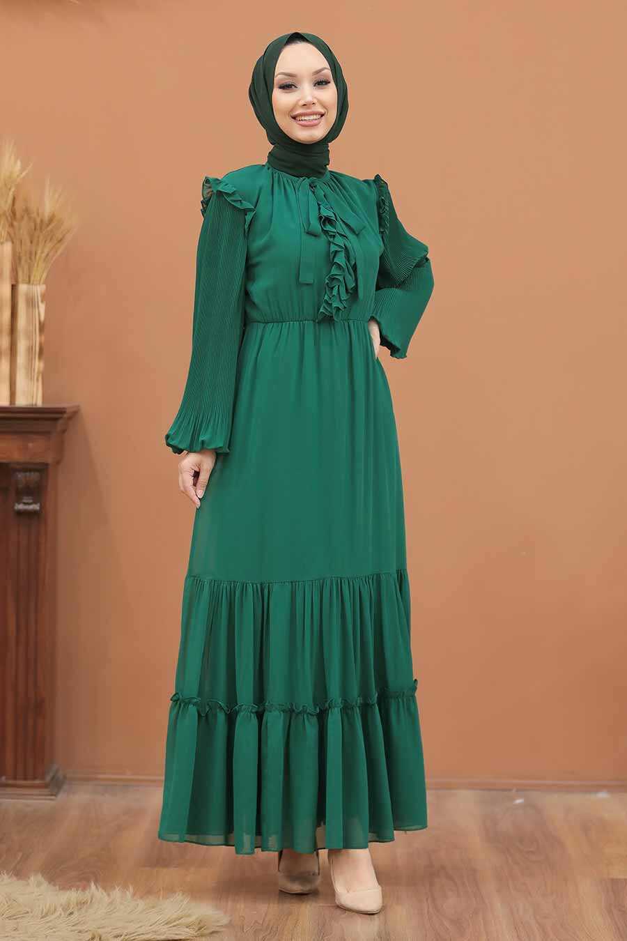 green outfit hijab