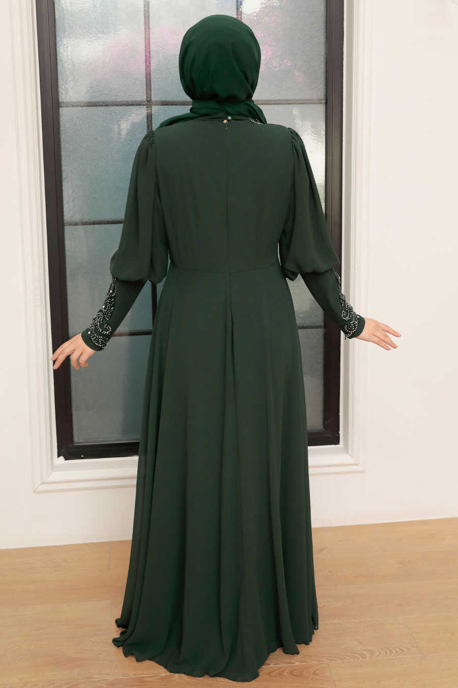 Green Hijab Evening Dress 25817Y