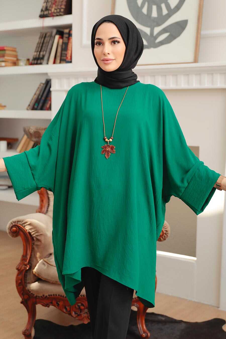 Green Hijab Tunic 40760Y