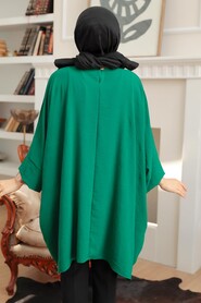 Green Hijab Tunic 40760Y - Thumbnail