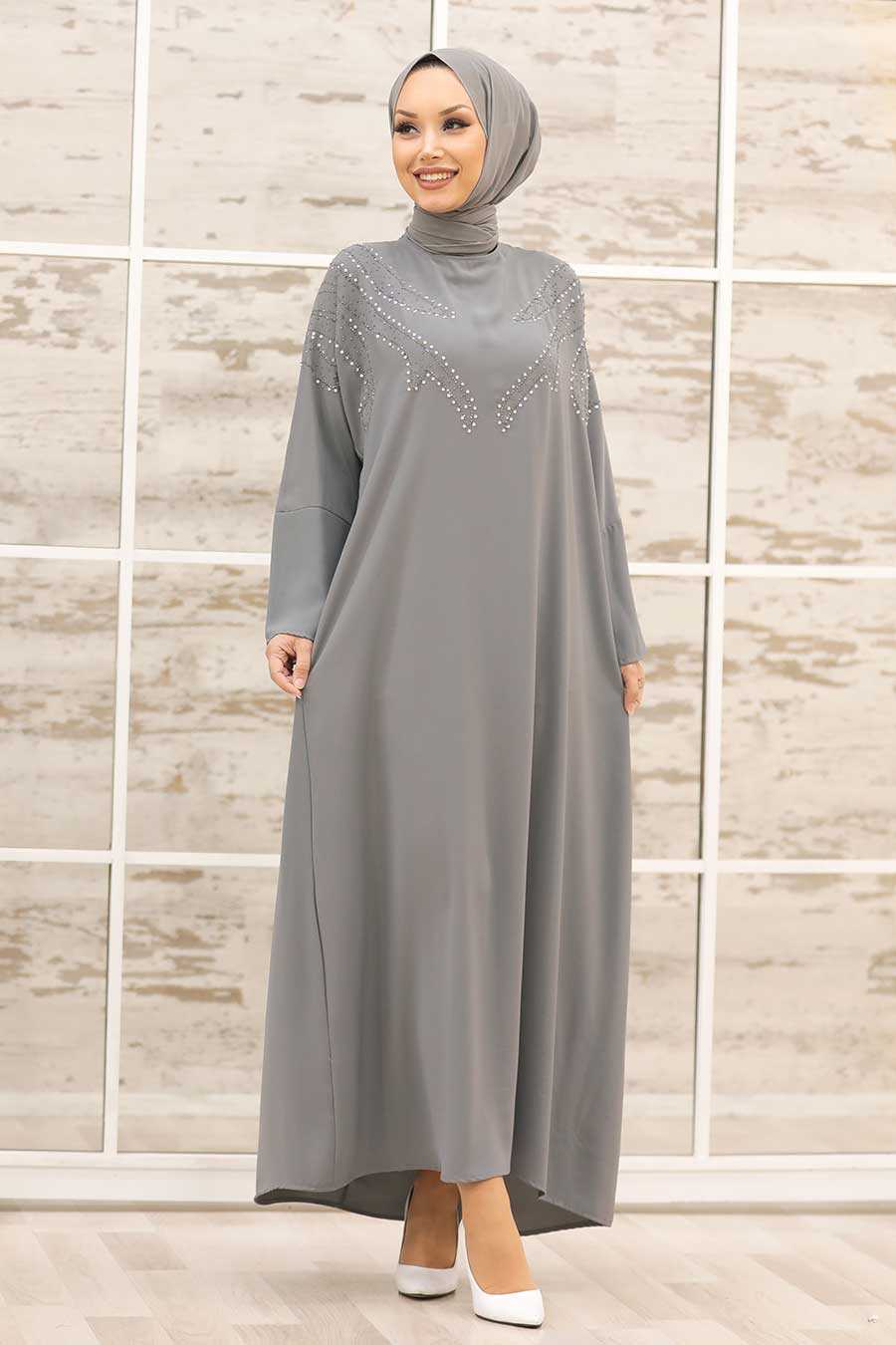 Grey Hijab Dress 32290GR