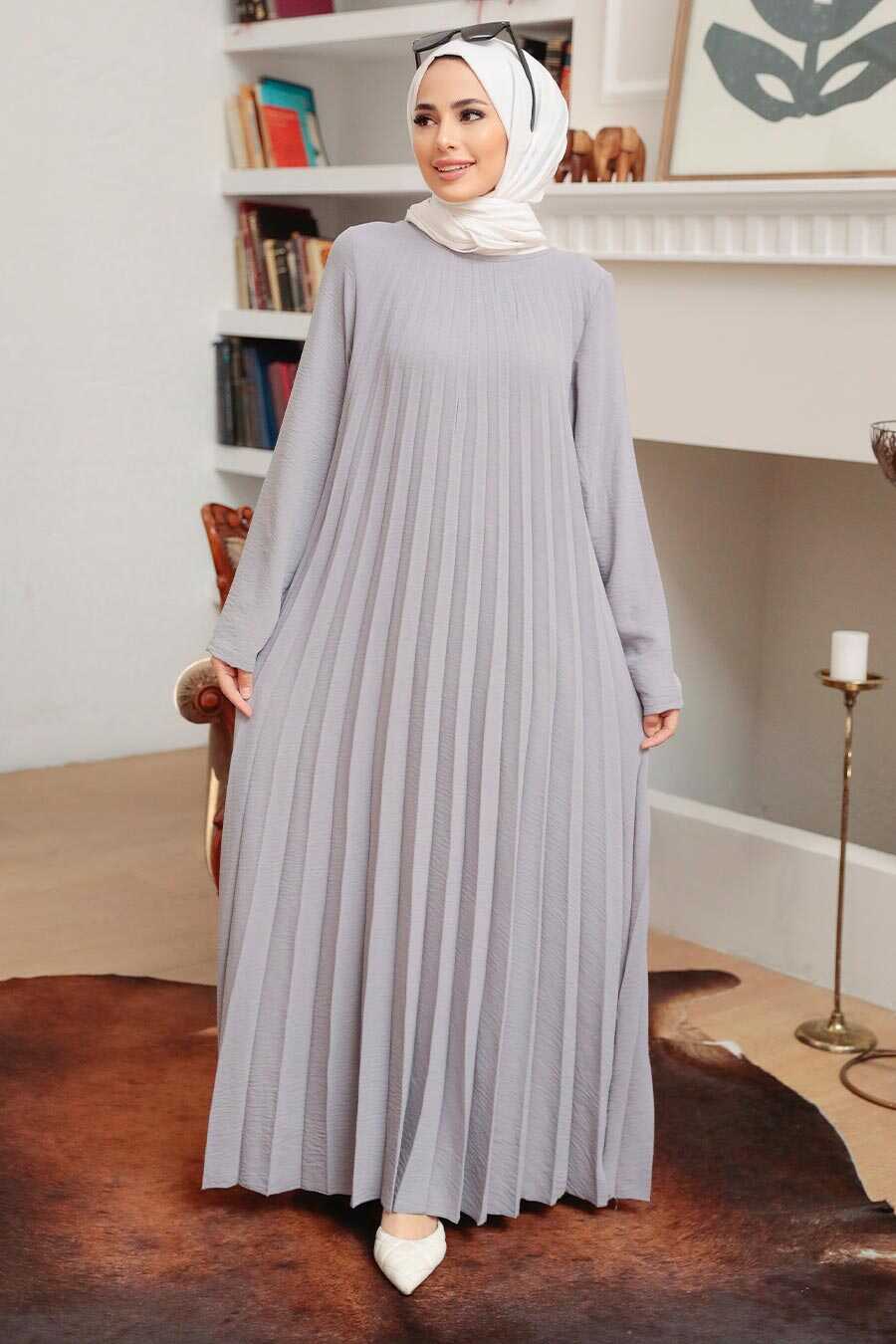Grey Hijab Dress 76840GR