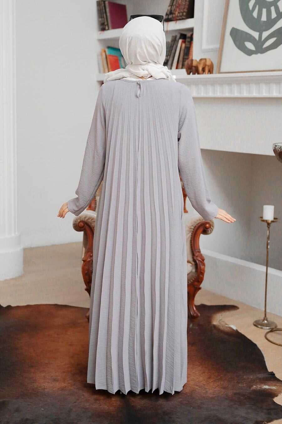 Grey Hijab Dress 76840GR