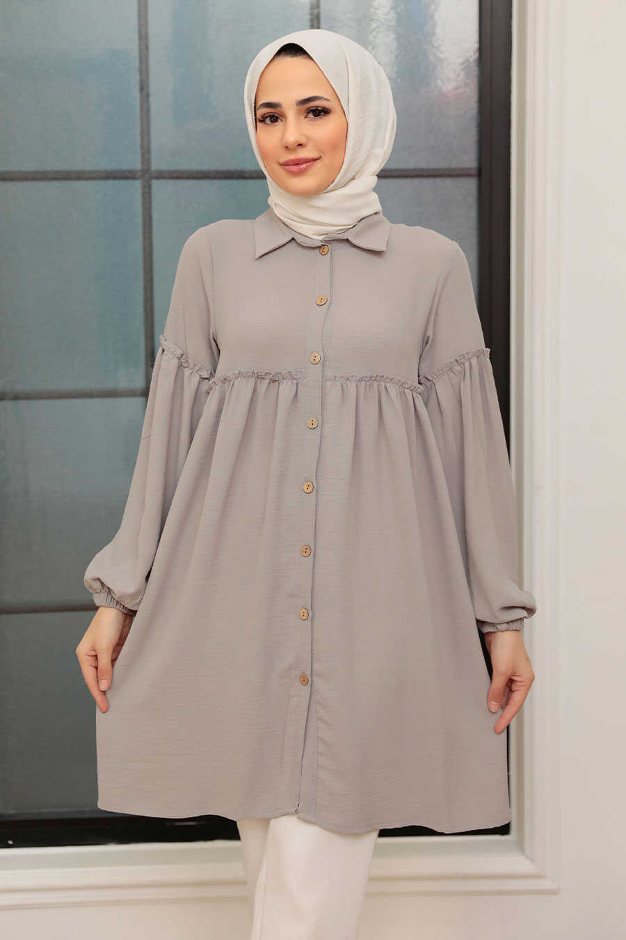 Grey Hijab Tunic 10712GR