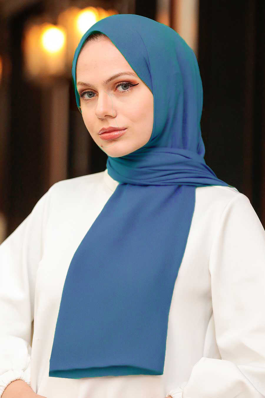İndigo Blue Hijab Shawl 53060IM