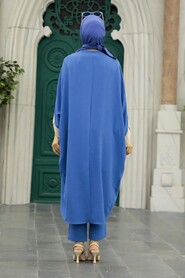 İndigo Blue Hijab Triple Suit 52261IM - Thumbnail