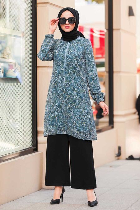 İndigo Blue Hijab Tunic 30260IM - Neva-style.com