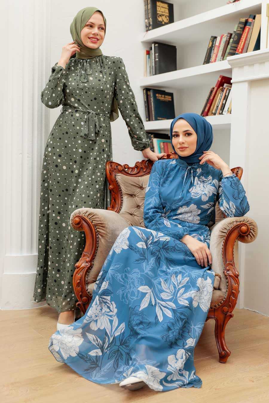 Khaki Hijab Dress 279065HK