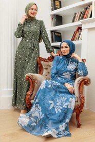 Khaki Hijab Dress 279065HK - Thumbnail