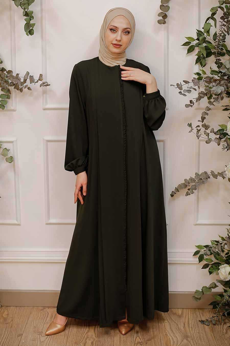 Khaki Hijab Turkish Abaya 349500HK