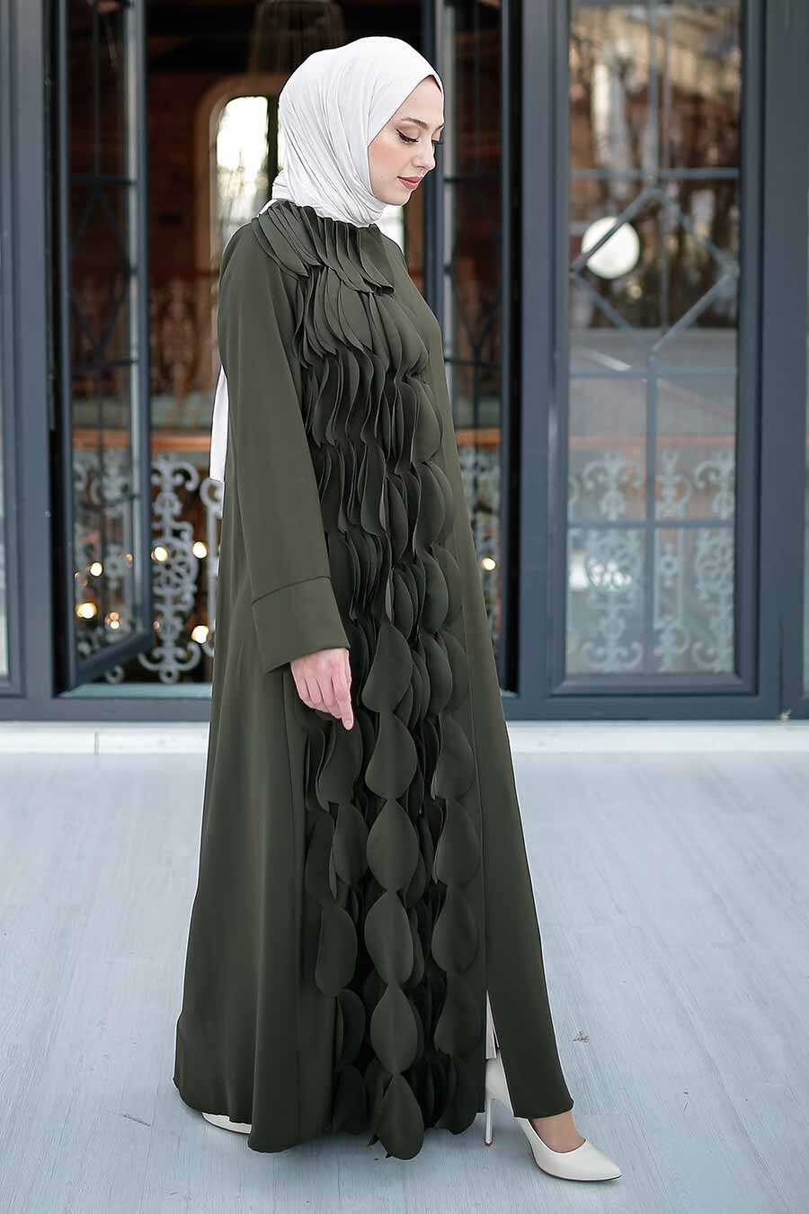 Khaki Hijab Turkish Abaya 352200HK