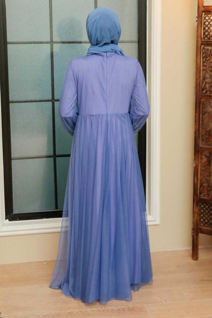 Lavender Hijab Evening Dress 20951LV