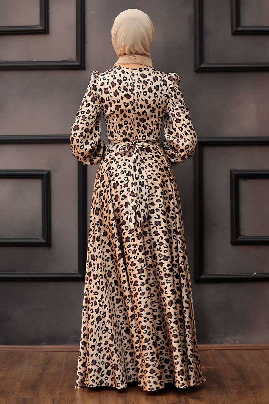 leopard evening dress