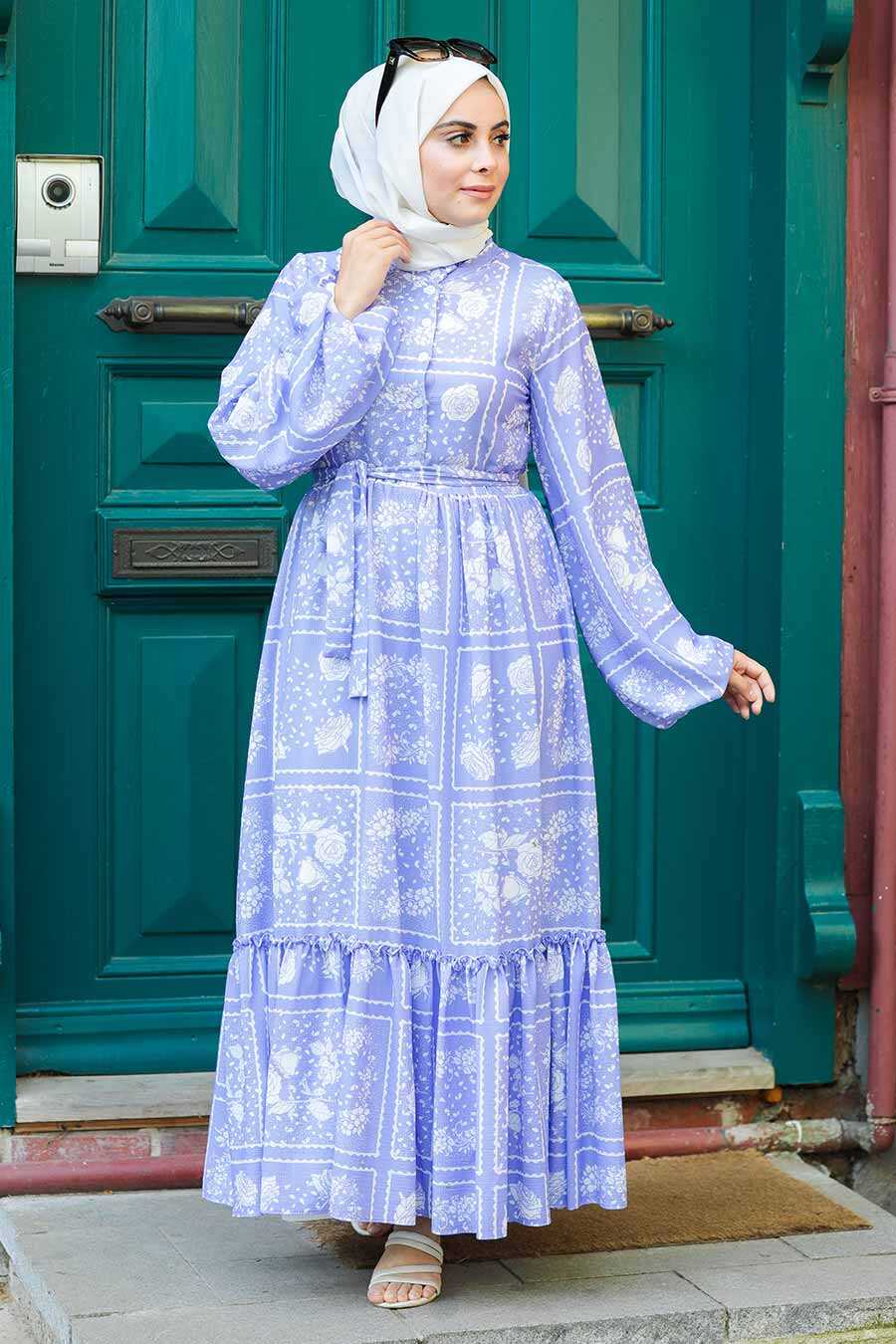 Lila Hijab Dress 1475LILA - Neva-style.com