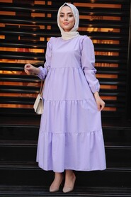 Lila Hijab Dress 7688LILA - Thumbnail