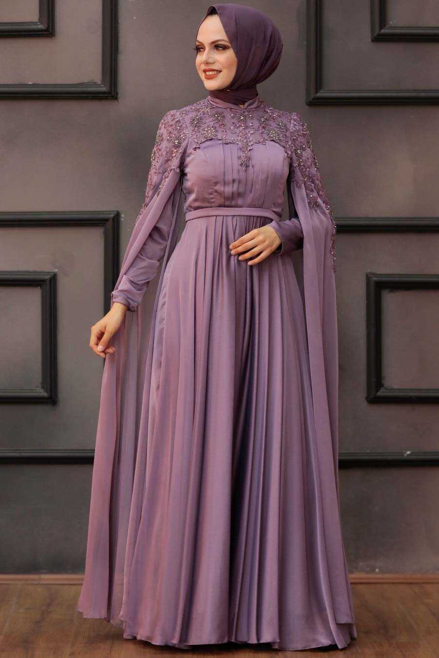 Lila Hijab Evening Dress 21990LILA - Neva-style.com
