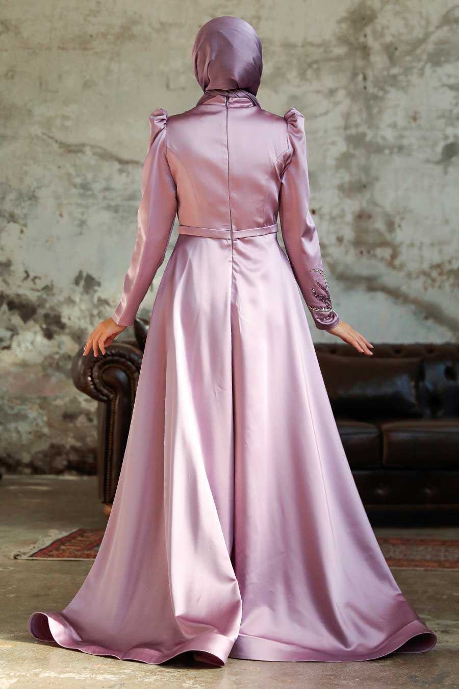 Lila Hijab Evening Dress 22401LILA