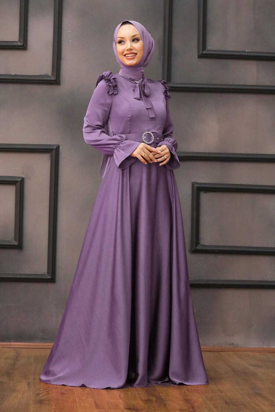 Lila Hijab Evening Dress 27240LILA - Neva-style.com