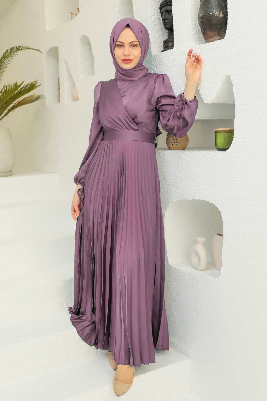 Lila Hijab Evening Dress 3452LILA