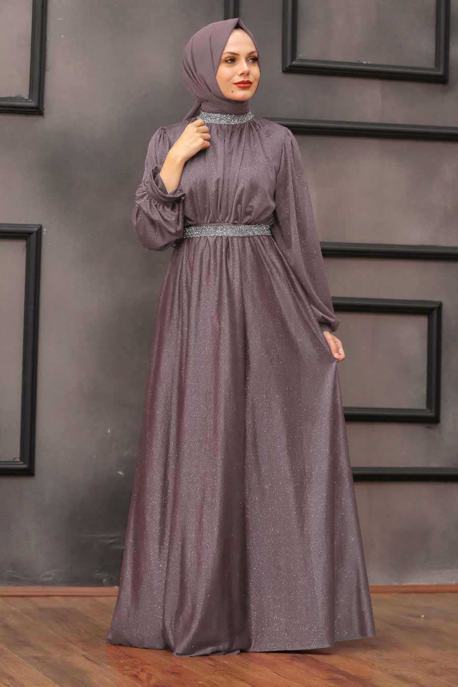 Lila Hijab Evening Dress 5501LILA