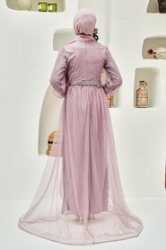 Lila Hijab Evening Dress 56291LILA - Thumbnail
