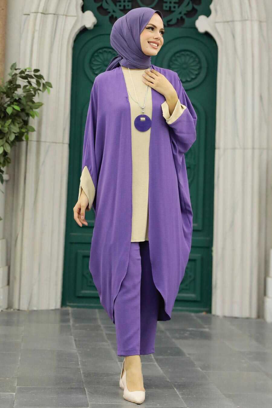 Lila Hijab Triple Suit 52261LILA