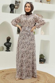Mink Hijab Dress 279040V - Thumbnail