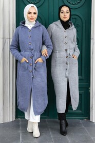 Mink Hijab Knitwear Cardigan 70170V - Thumbnail