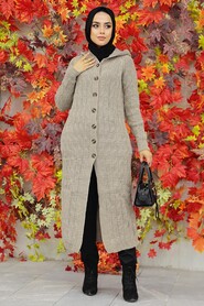 Mink Hijab Knitwear Cardigan 70250V - Thumbnail