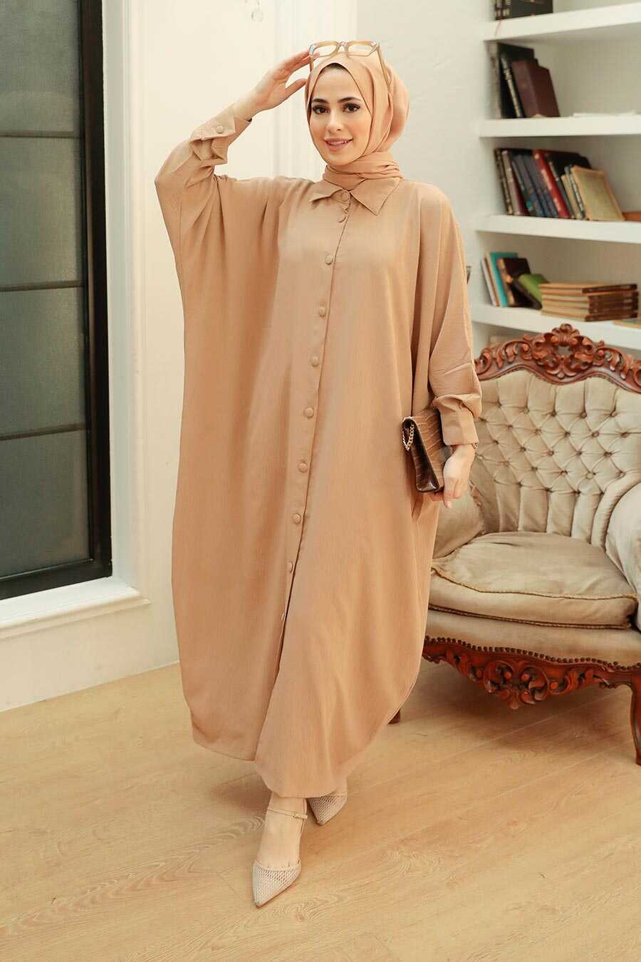 Mink Hijab Turkish Abaya 15001V